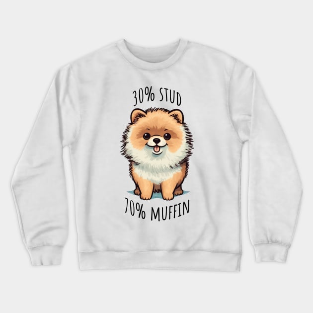 30% Stud 70% Muffin cute funny dog design Crewneck Sweatshirt by Luxinda